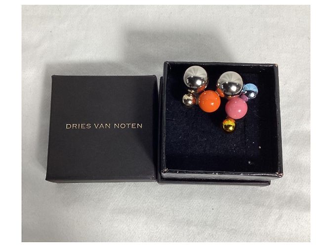 Anello ornato Dries Van Noten in ottone multicolore - vista 6