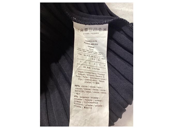 Abito Lungo in Maglia Max Mara in Viscosa Blu Navy - vista 11