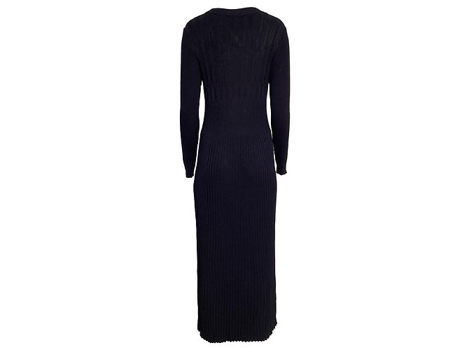 Abito Lungo in Maglia Max Mara in Viscosa Blu Navy - vista 4