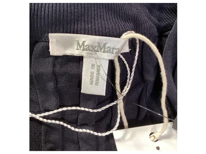 Abito Lungo in Maglia Max Mara in Viscosa Blu Navy - vista 6