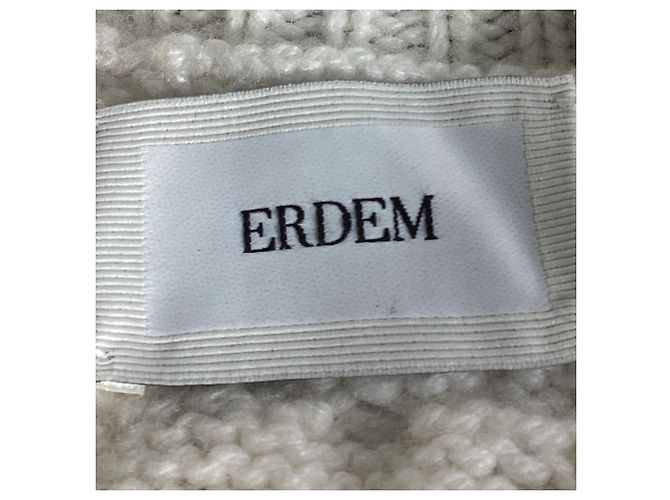 Cardigan boxy in maglia di Erdem in lana bianca - vista 5