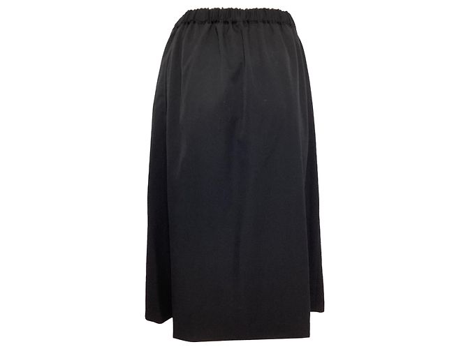Comme Des Garcons Falda plisada Comme des Garçons en lana negra Negro - vista 3