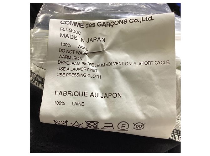 Comme Des Garcons Falda plisada Comme des Garçons en lana negra Negro - vista 5