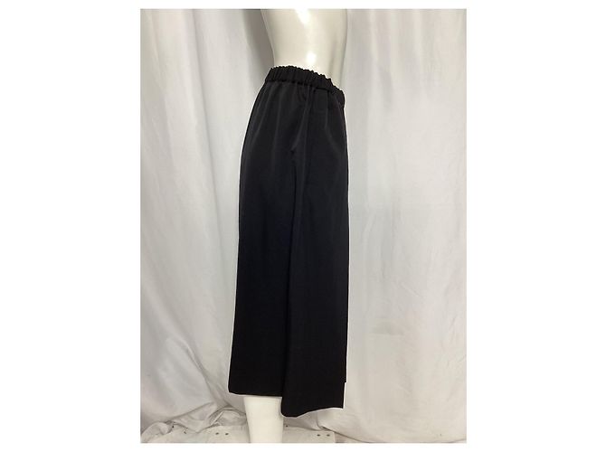 Comme Des Garcons Falda plisada Comme des Garçons en lana negra Negro - vista 7
