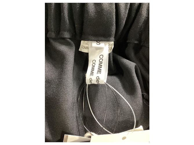 Comme Des Garcons Falda plisada Comme des Garçons en lana negra Negro - vista 9