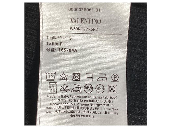 Valentino Garavani Maglione con tagli Valentino in lana vergine nera - vista 4