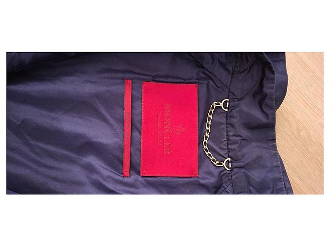 Giacca Moncler in seta blu scuro - vista 10