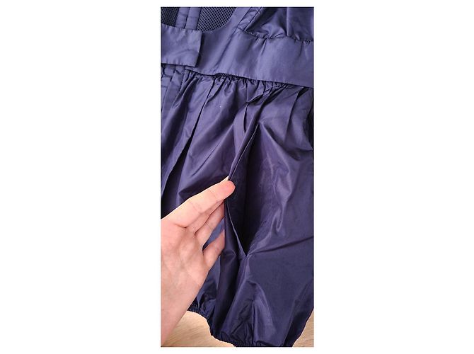 Giacca Moncler in seta blu scuro - vista 11