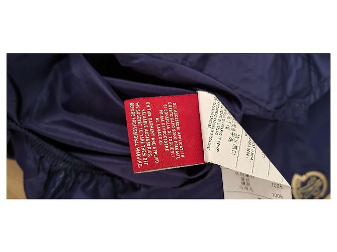 Giacca Moncler in seta blu scuro - vista 7