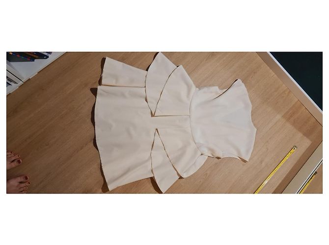 Miu Miu Seidenkleid Beige Eggshell Aus weiß - Ansicht 8