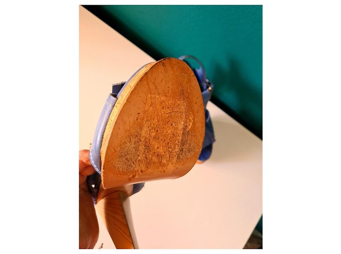 Sandali Etro in pelle azzurro chiaro Blu chiaro - vista 7