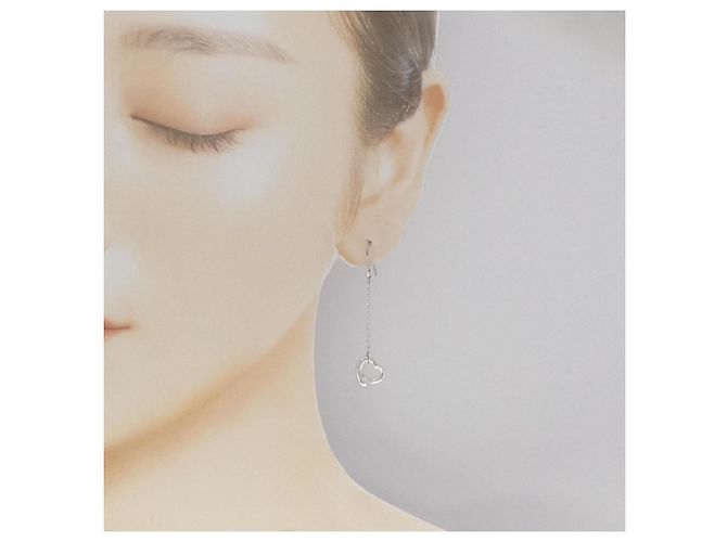 Elsa Peretti Tiffany & Co Orecchini a pendente Open Heart Tiffany - vista 4