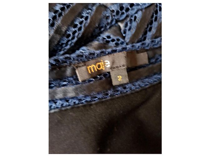 Maje Kleid Dunkelblau aus Polyester - Ansicht 5
