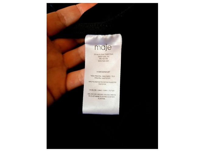 Maje Kleid Dunkelblau aus Polyester - Ansicht 6