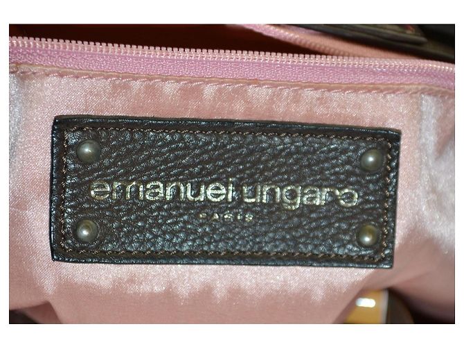 Borsa a mano Emanuel Ungaro in pelle marrone - vista 6