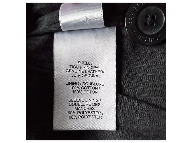 Superdry Fine Tailoring Superior Thread Count Double Breasted Black Leather Retro Jacket, size Small - view 10