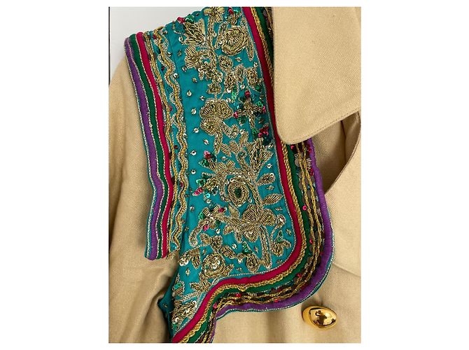 Gabardina Manoush de algodón beige - vista 2