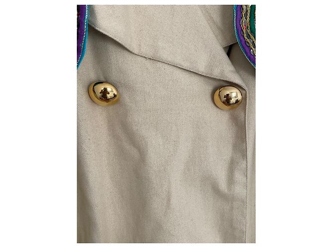 Gabardina Manoush de algodón beige - vista 4