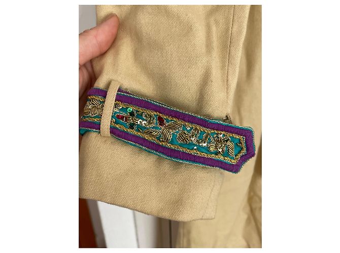 Gabardina Manoush de algodón beige - vista 5