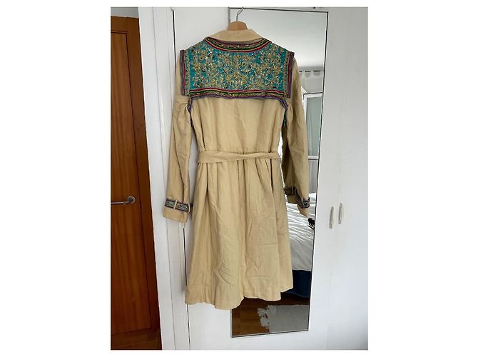 Gabardina Manoush de algodón beige - vista 7