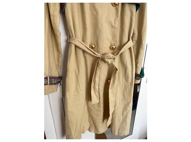 Gabardina Manoush de algodón beige - vista 8