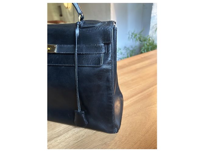 Hermès Kelly 32 Borsa in pelle box nera Nero - vista 3