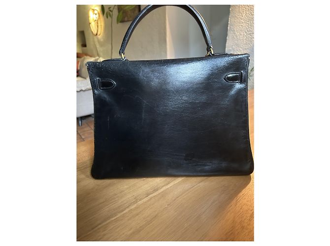 Hermès Kelly 32 Borsa in pelle box nera Nero - vista 6