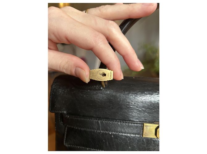 Hermès Kelly 32 Borsa in pelle box nera Nero - vista 8