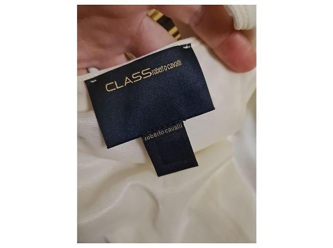 Top Roberto Cavalli Bianco e Oro D'oro - vista 4