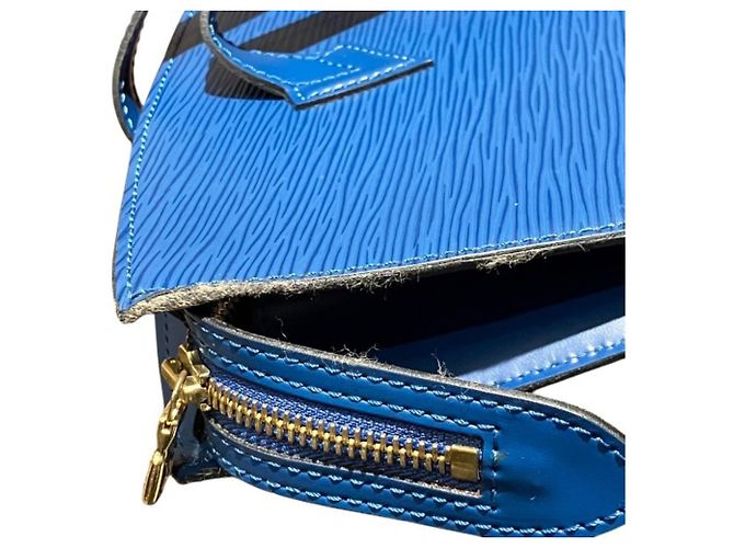 Borsa a mano Epi Saint Jacques di Louis Vuitton Blu - vista 8