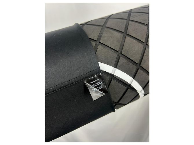 Chanel yoga mat black with CC logo White Silver hardware - view 5