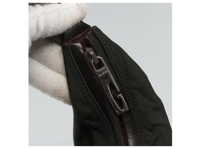 Borsa a Spalla GUCCI in Tela Khaki Auth ti2779 Cachi - vista 10
