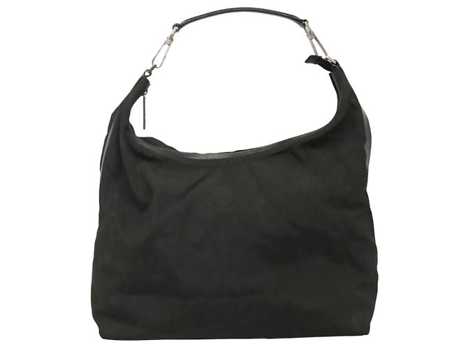 Borsa a Spalla GUCCI in Tela Khaki Auth ti2779 Cachi - vista 13