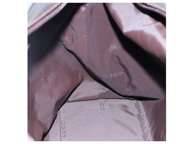 Borsa a Spalla GUCCI in Tela Khaki Auth ti2779 Cachi - vista 19