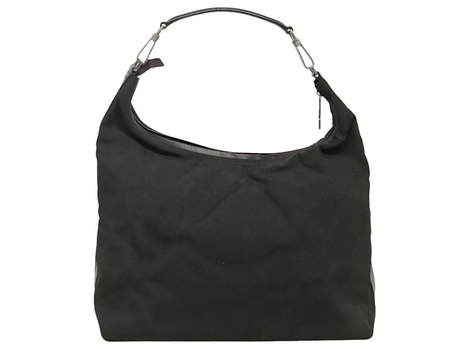 Borsa a Spalla GUCCI in Tela Khaki Auth ti2779 Cachi - vista 2