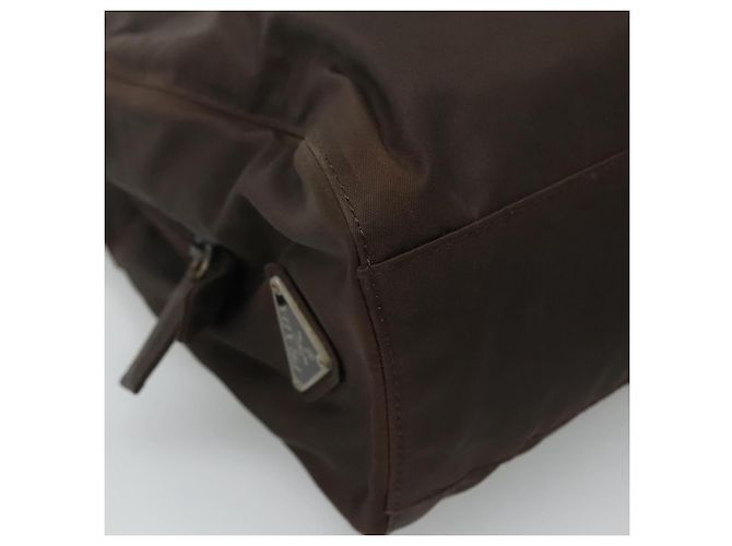 PRADA Borsa a mano in nylon marrone Auth ti2669 - vista 14