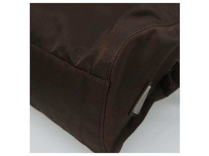 PRADA Borsa a mano in nylon marrone Auth ti2669 - vista 15