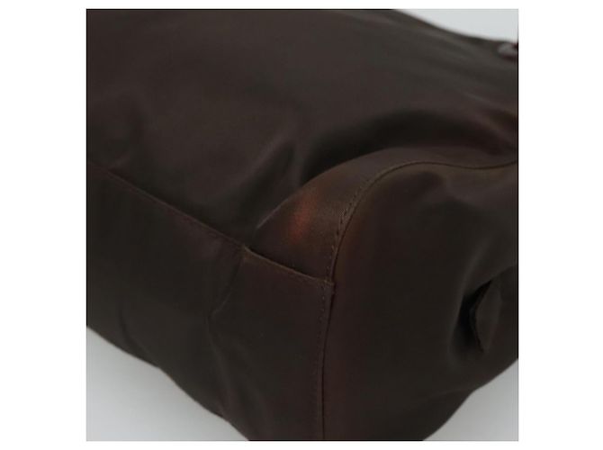 PRADA Borsa a mano in nylon marrone Auth ti2669 - vista 9