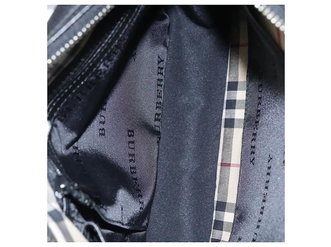 Borsa a mano in pelle nera BURBERRY Auth ti2663 Nero - vista 11
