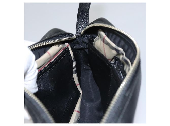 Borsa a mano in pelle nera BURBERRY Auth ti2663 Nero - vista 19