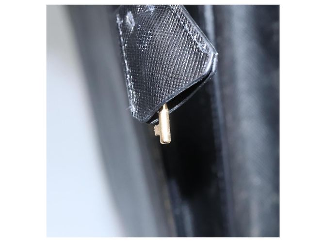 Saffiano Borsa da lavoro PRADA in pelle Safiano nera e oro Auth bs21898 Nero D'oro - vista 11