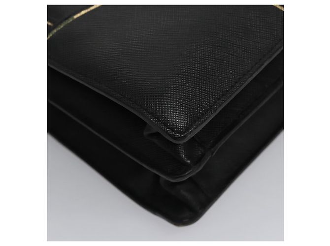 Saffiano Borsa da lavoro PRADA in pelle Safiano nera e oro Auth bs21898 Nero D'oro - vista 15