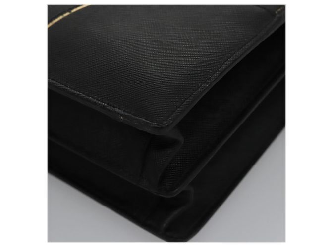 Saffiano Borsa da lavoro PRADA in pelle Safiano nera e oro Auth bs21898 Nero D'oro - vista 16