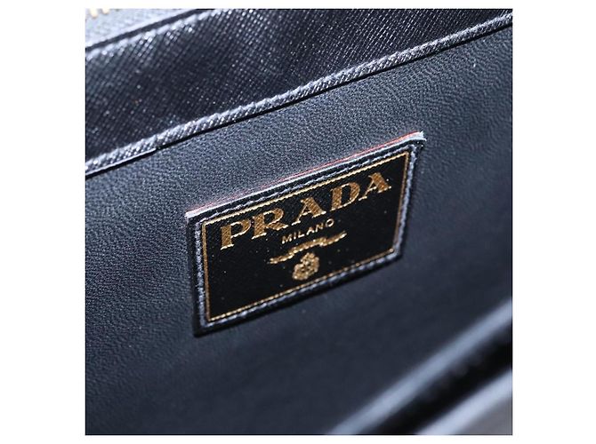 Saffiano Borsa da lavoro PRADA in pelle Safiano nera e oro Auth bs21898 Nero D'oro - vista 18