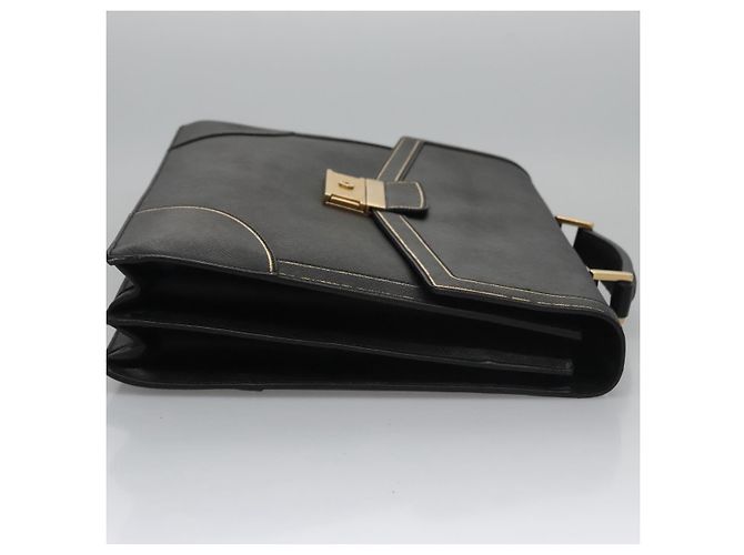 Saffiano Borsa da lavoro PRADA in pelle Safiano nera e oro Auth bs21898 Nero D'oro - vista 3