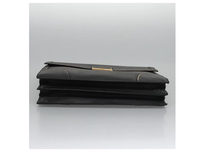 Saffiano Borsa da lavoro PRADA in pelle Safiano nera e oro Auth bs21898 Nero D'oro - vista 5