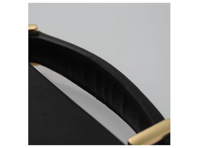 Saffiano Borsa da lavoro PRADA in pelle Safiano nera e oro Auth bs21898 Nero D'oro - vista 8
