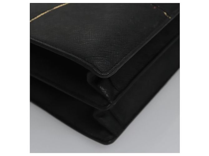 Saffiano Borsa da lavoro PRADA in pelle Safiano nera e oro Auth bs21898 Nero D'oro - vista 9
