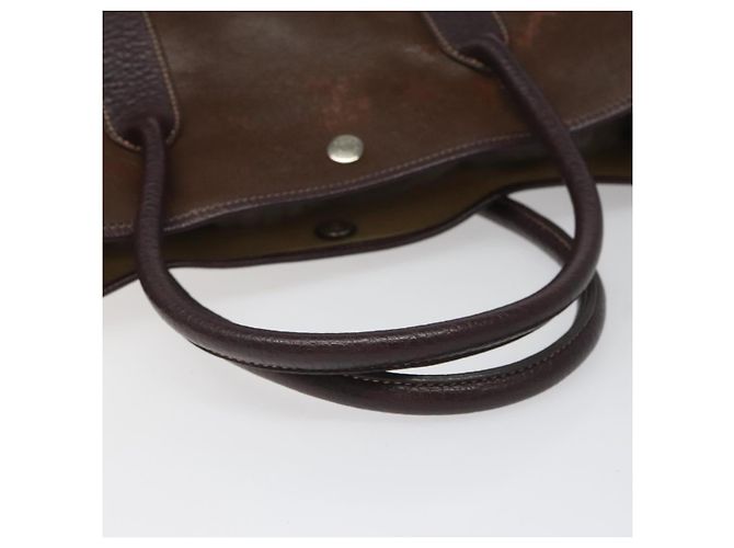 Hermès HERMES Amazonia Garden Party PM Borsa a mano in pelle marrone Auth yk16902 - vista 7