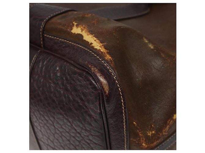 Hermès HERMES Amazonia Garden Party PM Borsa a mano in pelle marrone Auth yk16902 - vista 9